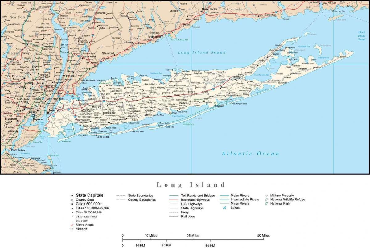 Long Island roads map